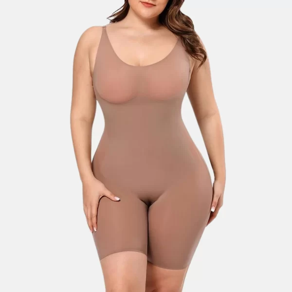All Day Mid Thigh Bodysuit: Sculpt Your Silhouette with Comfort - SKKULPT